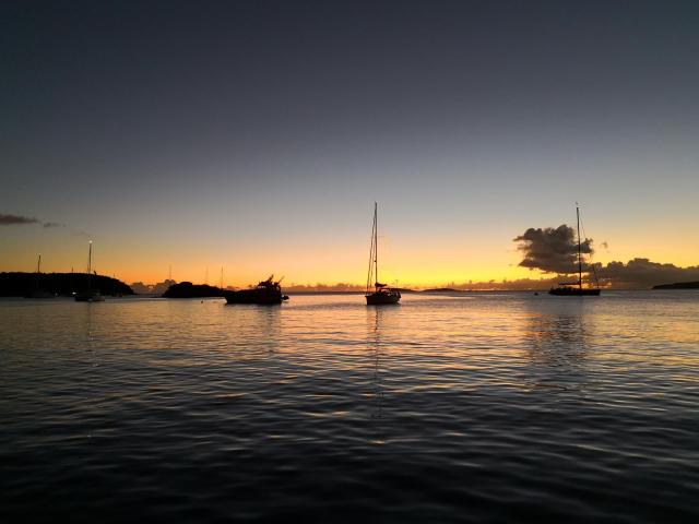 christmas cove sunset